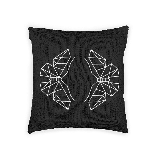 Butterfly Geometric Wings Woven Pillows