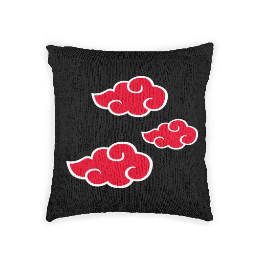 Ninja Red Clouds Anime Woven Pillows