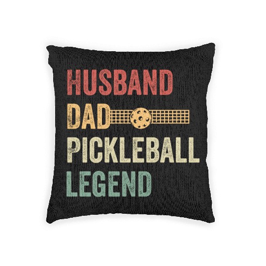 Husband Dad Pickleball Legend Woven Pillows