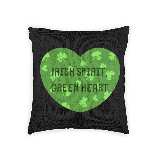 Irish Spirit Green Heart Woven Pillows
