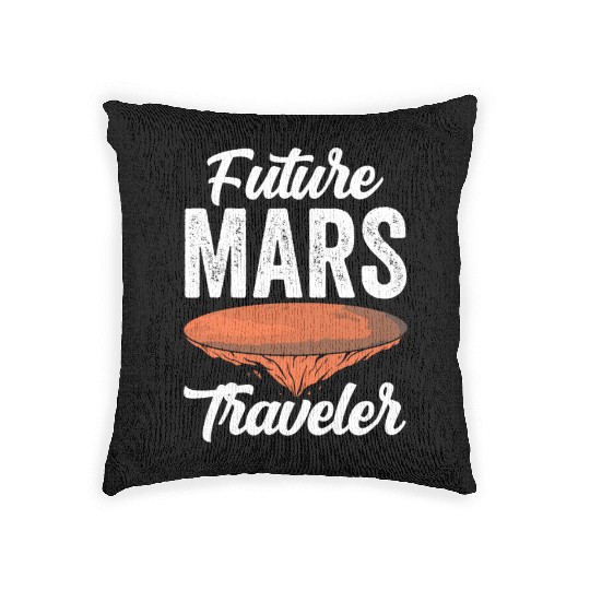 Future Mars Traveler Explorer Planet Space Woven Pillows