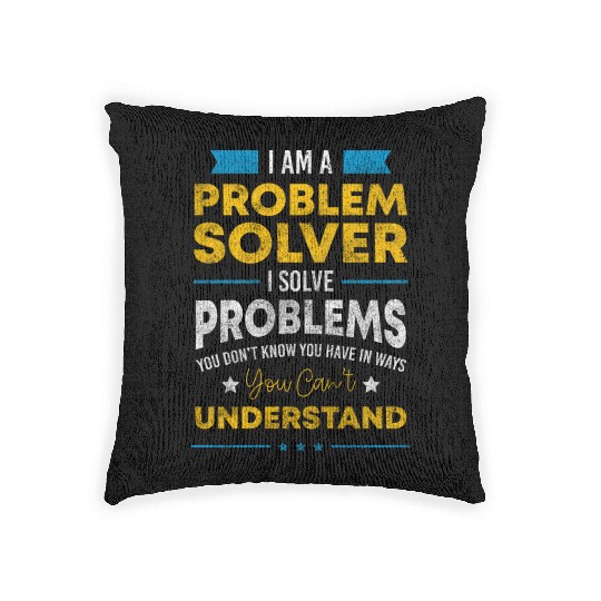 Not My Problem Solutions Sayings Positive Woven Pillows
