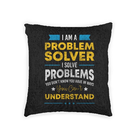 Not My Problem Solutions Sayings Positive Woven Pillows