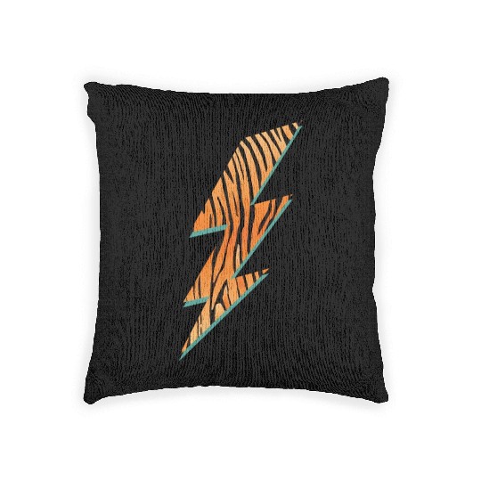 Tiger Stripes Lightning Animal Print Woven Pillows