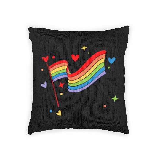 Pride LGBT Love wins, we are queer and proud Woven Pillows