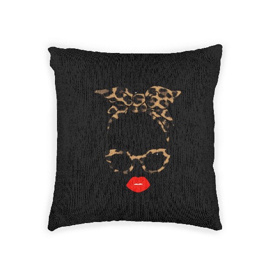 November Face Wink Eyes Lady Face Woven Pillows