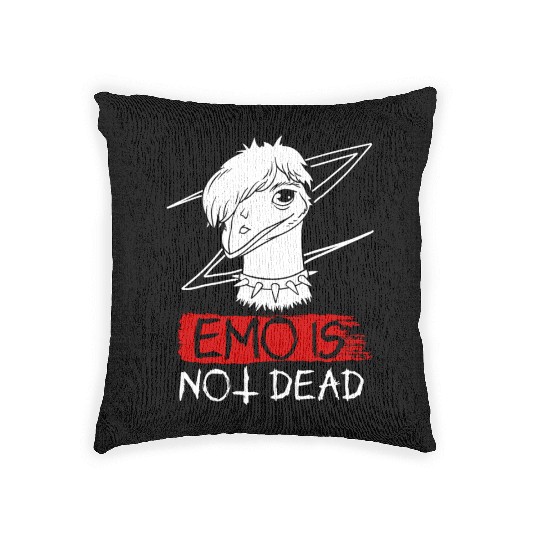 Emo Boy Emo Girl Emu Bird Emocore Punk Aesthetic Woven Pillows