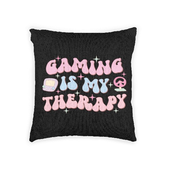 Gaming Is My Therapy, Happy Game Day Woven Pillows