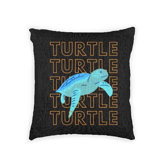 Sea Turtle Doodle Woven Pillows