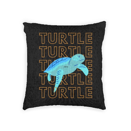 Sea Turtle Doodle Woven Pillows