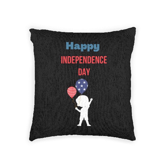 Happy independence day Woven Pillows