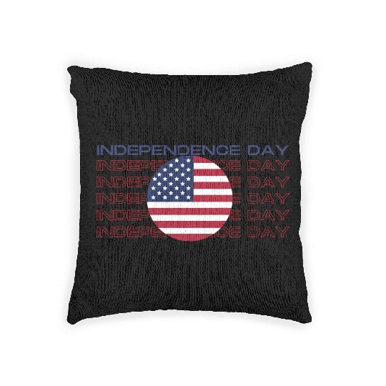 Happy independence day Woven Pillows