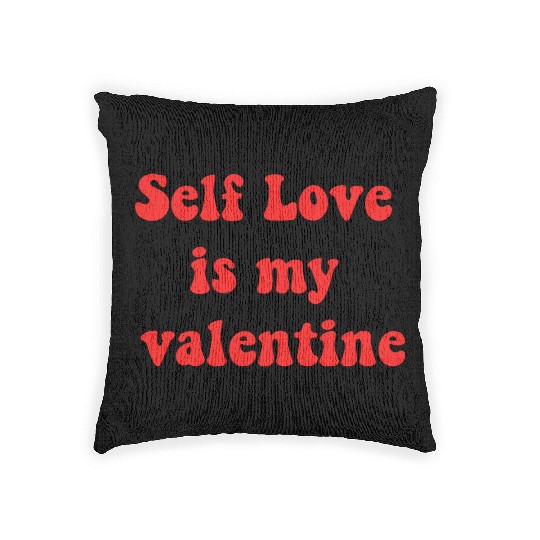 Self love is my valentine cute summer stars Woven Pillows
