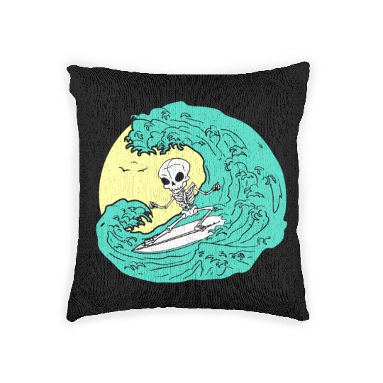 Skeleton surfing on Wave Woven Pillows