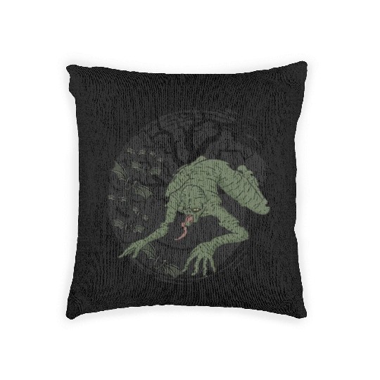 Scary horror monster Halloween creepy Trick Woven Pillows