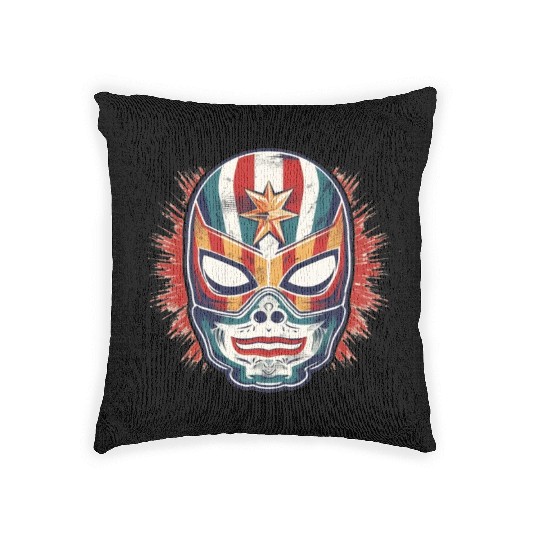 Lucha Libre Mexican Wrestling Mask Luchador Woven Pillows