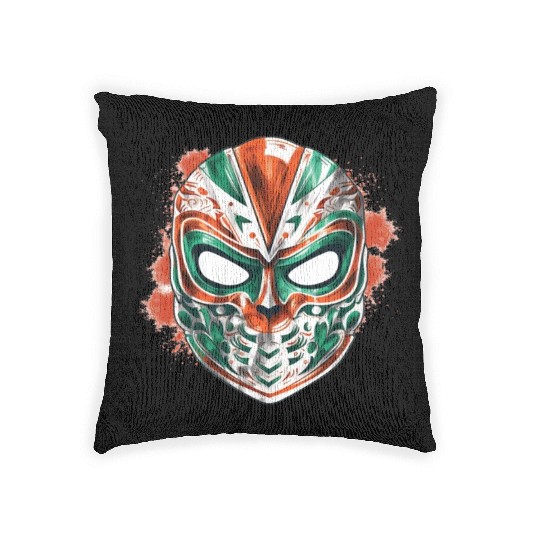 Lucha Libre Mexican Wrestling Mask Luchador Woven Pillows