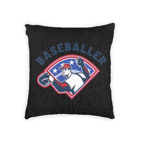Baseballer Baseball Pitcher Sports Club Player Woven Pillows