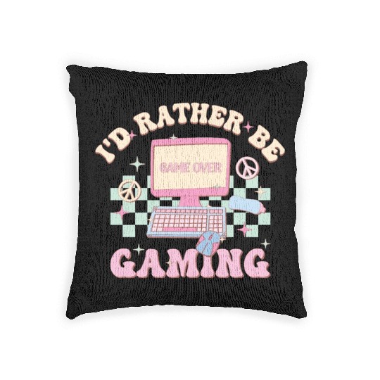 I'd Rather Be Gaming, Happy Game Day Woven Pillows