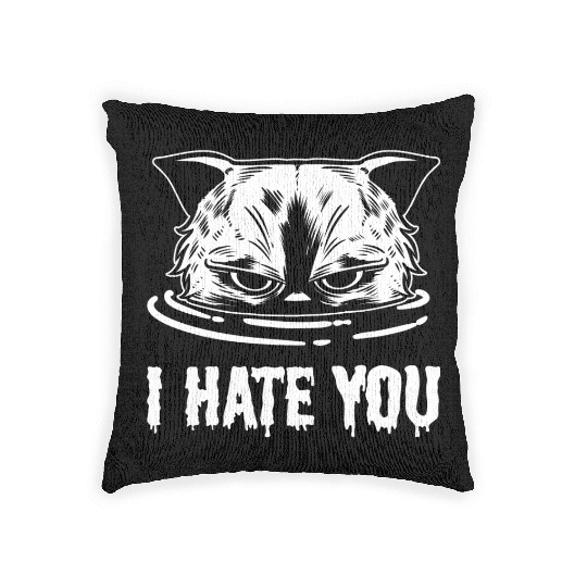 I Hate You Loving Person Gift Woven Pillows