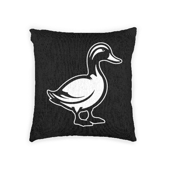 Duck Bird Nature Pond Woven Pillows