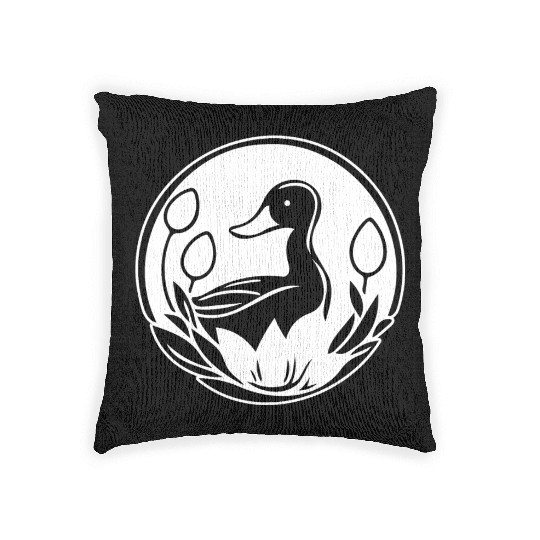 Duck Bird Nature Pond Woven Pillows