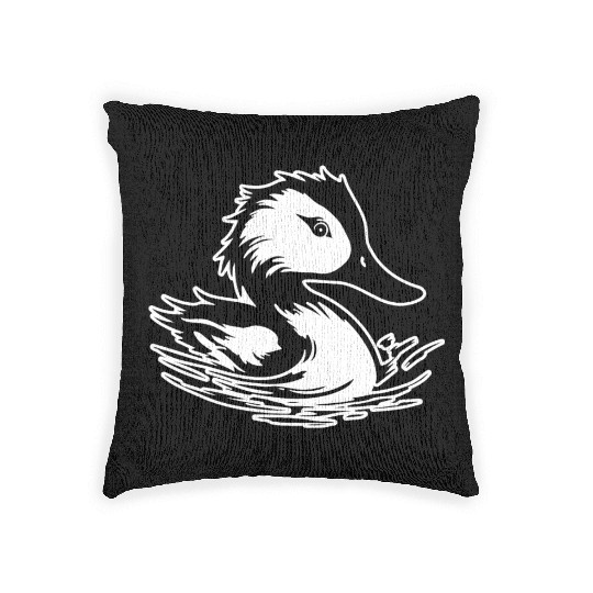 Duck Bird Nature Pond Woven Pillows