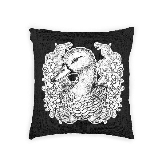 Duck Bird Nature Pond Woven Pillows