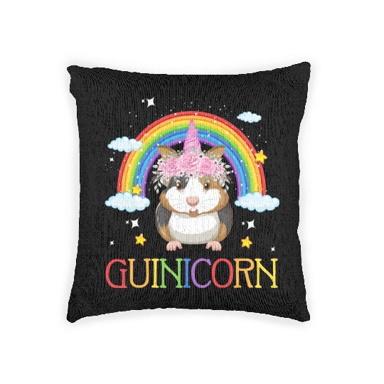 Vector guinicorn Woven Pillows for guinea pig lovers