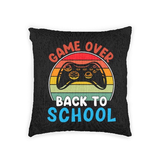 Game Over Back To School Woven Pillows