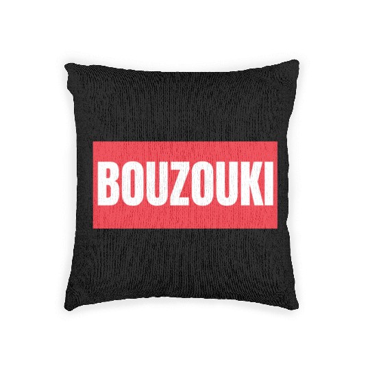 Irish Bouzouki Instrument Greek Woven Pillows
