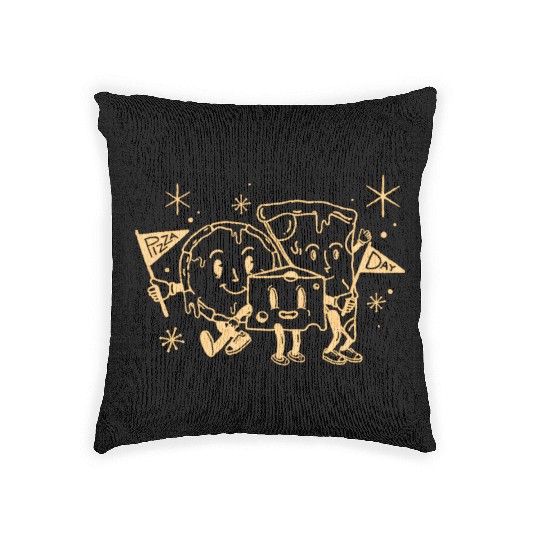 Pizza Friends Woven Pillows