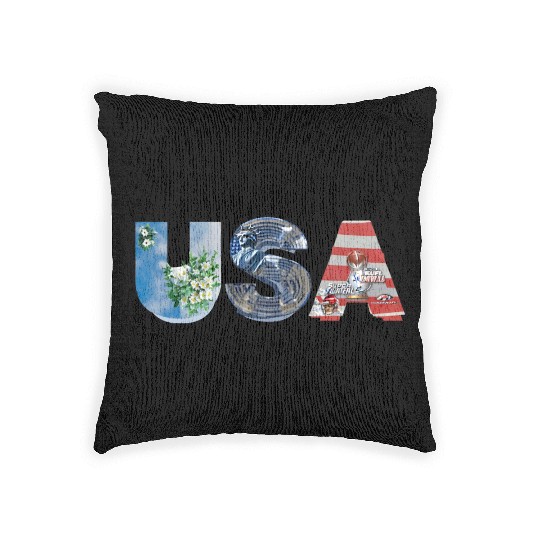 USA STATUE OF LIBERTY Comfort Colors Woven Pillows, USA