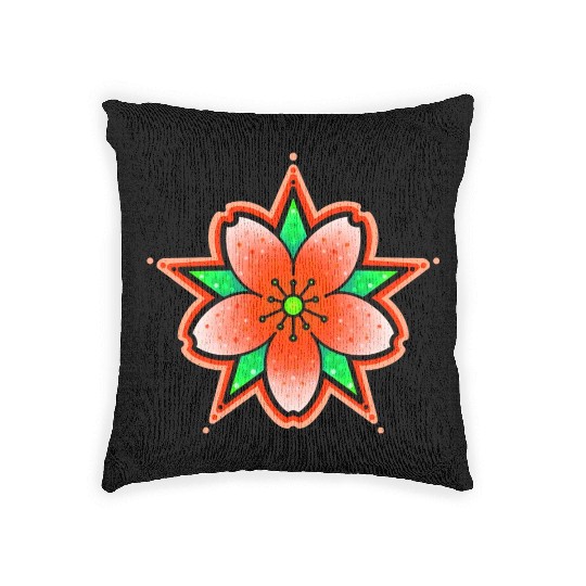 Sakura Flower Woven Pillows