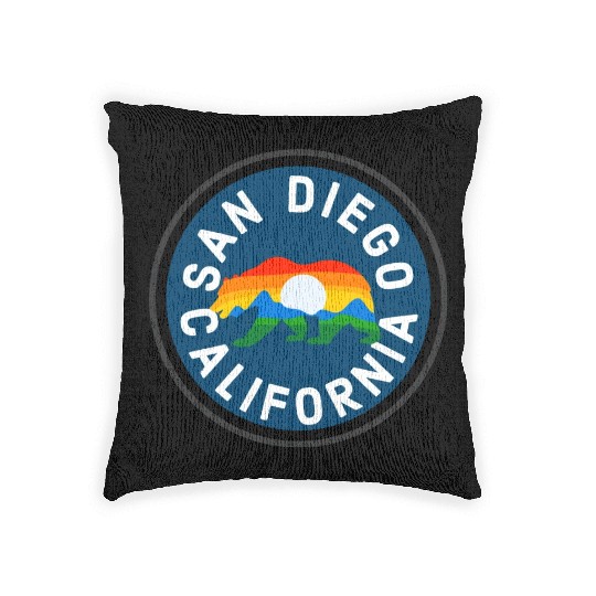 San Diego California Woven Pillows