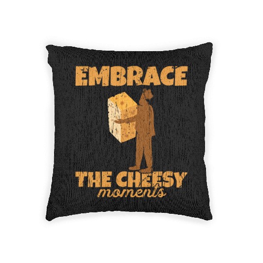 Embrace the cheesy moments - Cheese Woven Pillows