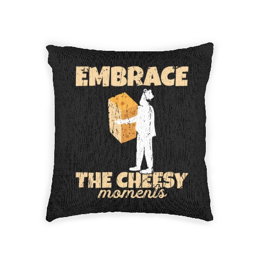 Embrace the cheesy moments - Cheese Woven Pillows