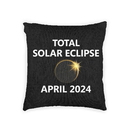 Solar Eclipse 2024 Kentucky Oklahoma Michigan City Woven Pillows