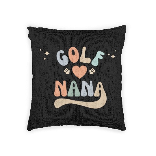 Retro Golf Nana Mothers Day Woven Pillows