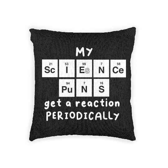 Science Puns Woven Pillows