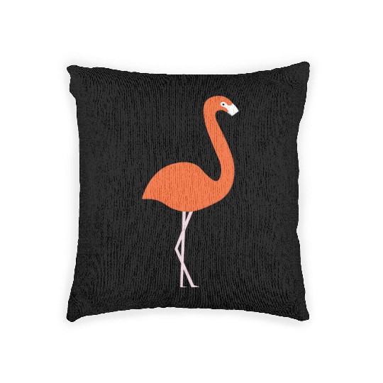 Flamingo green Woven Pillows