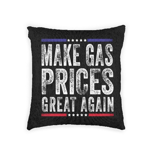 Make Gas Prices Great Again Anti Biden Republican Woven Pillows