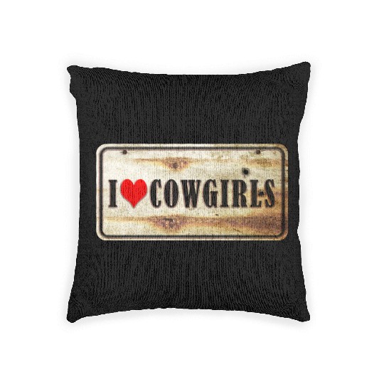 I love cowgirls Woven Pillows