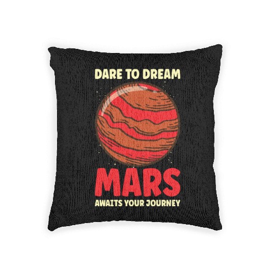 Mars Explore Astronaut Astronomy Solar System Woven Pillows