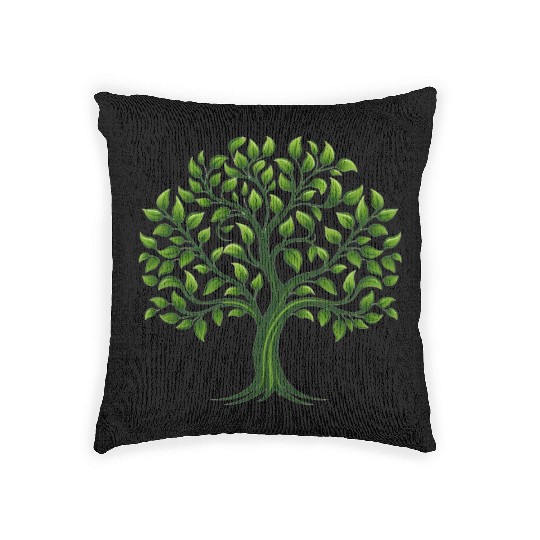 Tree, Family Reunion, tree logo Woven Pillows