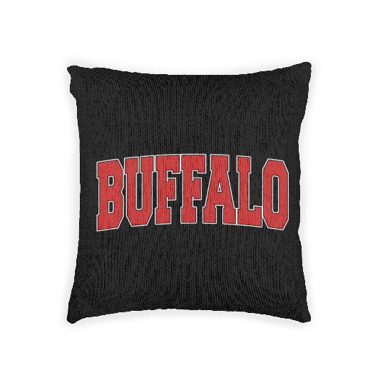 Buffalo Ny New York Varsity Style Usa Sports Woven Pillows