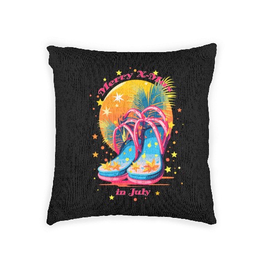 "Beach Bound Booties | "Christmas in July" Flip Woven Pillows