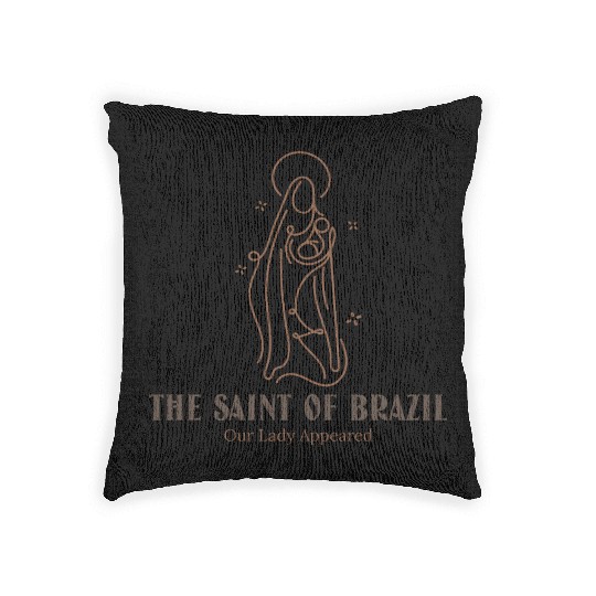The Saint Of Brazil Our Lady Appeared Design Woven Pillows