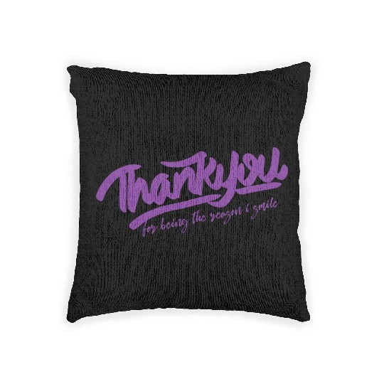 Thank you for being the reason i smile hippie Woven Pillows