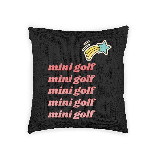Mini Golf | Miniature Golf | Mini Golfer Woven Pillows